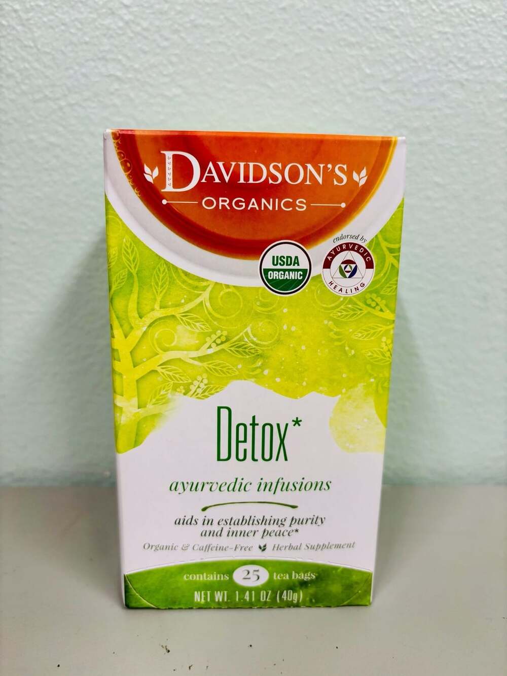 NWT Davidson's Organics Detox Ayurvedic Infusions Herbal Supplement Tea Bags 25
